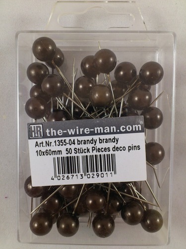 Farbigen Pins 10 mm 50 st. brandy